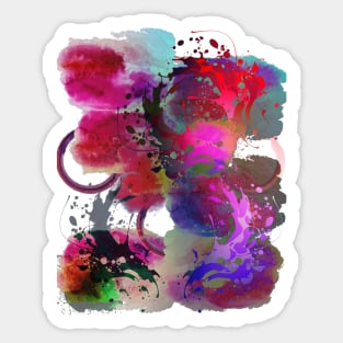 Abstract Art Design- Hot Mess Edit Sticker